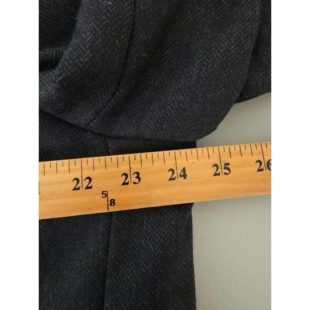 Joseph & Feiss Blazer Jacket Mens 46 L Gray Lambswool Sports Coat Herringbone